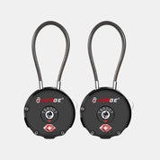TSA Approved Round-Shaped Luggage Lock: Combination, Easy to Set, Use, Black 2 Locks
