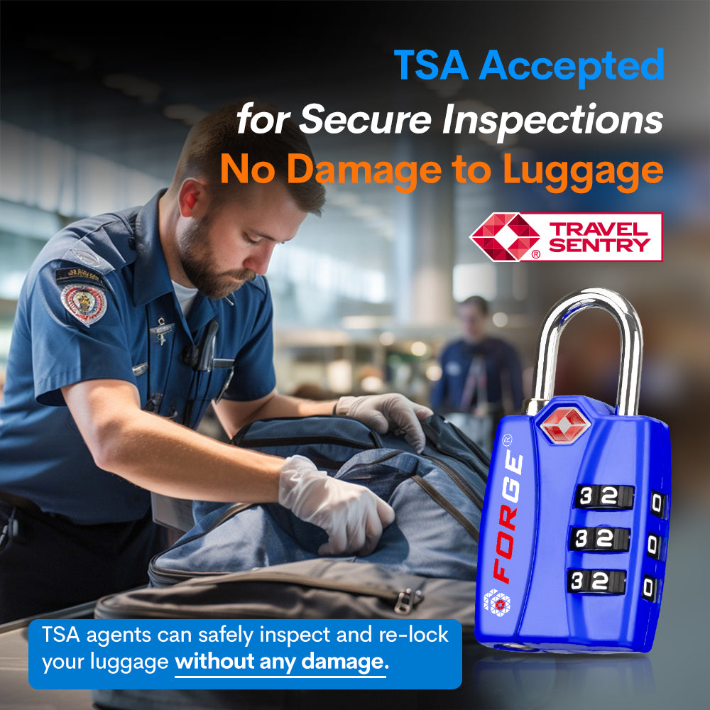 TSA Approved Luggage Locks | 3-Digit Combo & Alert – Forge Life LLC