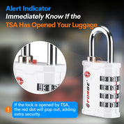 Heavy Duty TSA Approved  Lock for Tool Box and Case with TSA006 Key Cylinder, Model Giant, White 1 Lock