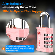 Heavy Duty TSA Approved  Lock for Tool Box and Case with TSA006 Key Cylinder, Model Giant, Pink  1 Locks