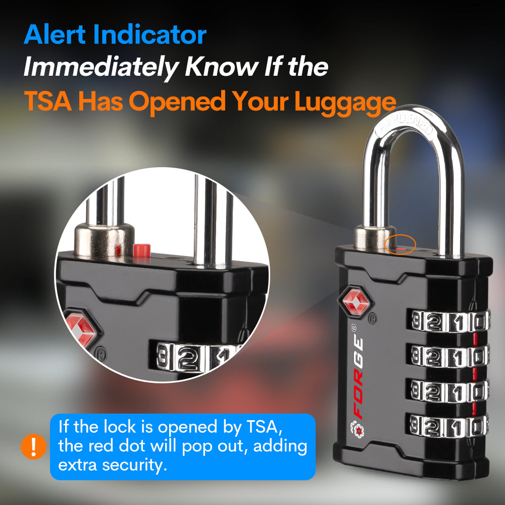 Heavy Duty TSA Approved Lock for Toolbox and Case with TSA006 Key Cylinder, Model Giant, Black 1 Lock.