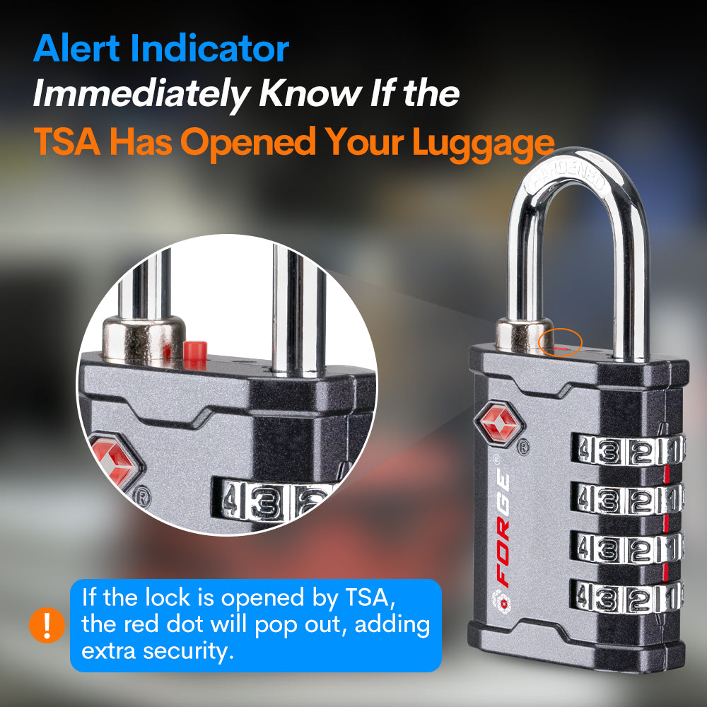 Heavy Duty TSA Approved  Lock for Tool Box and Case with TSA006 Key Cylinder, Model Giant, Grey 1 Lock.