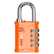 Candado de alta resistencia aprobado por la TSA para caja de herramientas y maletín con llave TSA006, color naranja, 1 unidad.