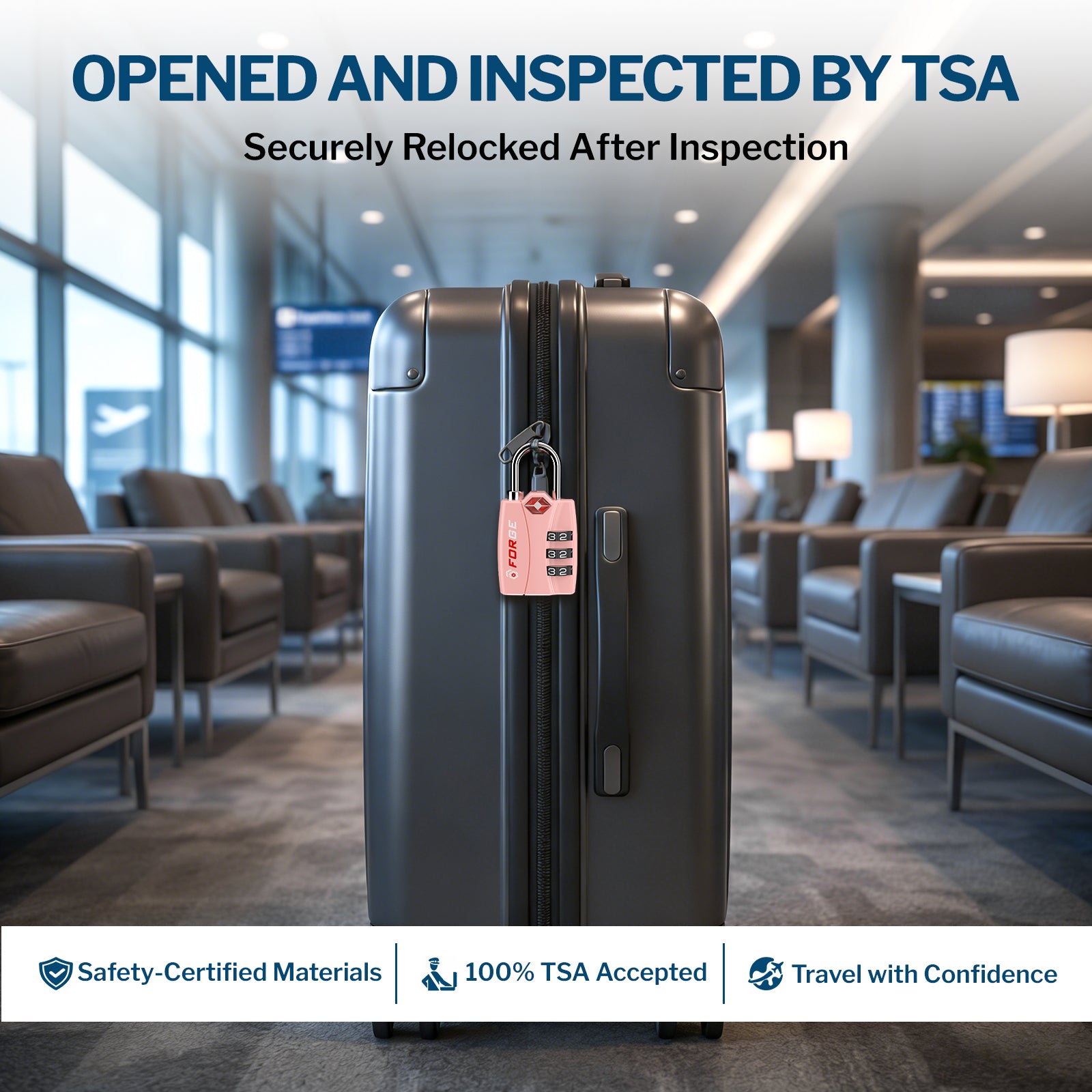 Candados para equipaje aprobados por la TSA: combinación de 3 dígitos, indicador de alerta abierta