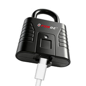 Forge Fingerprint Padlock, Unlock in Seconds – No App Needed Fingerprint Lock with All-Metal Build, Black 2 Pack