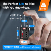 TSA Approved Cable Luggage Lock with Easy-to-Read Dials, Black 1 Lock