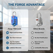 TSA-Approved Luggage Locks: 3-Digit Combination, Open Alert Indicator,Model 12022, 4 Color Locks #2