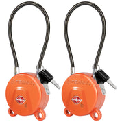 TSA Approved Luggage Locks, Ultra-Secure Dimple Key Travel Locks,TSA006 Key Cylinder, Orange 2 Locks, Model Koala