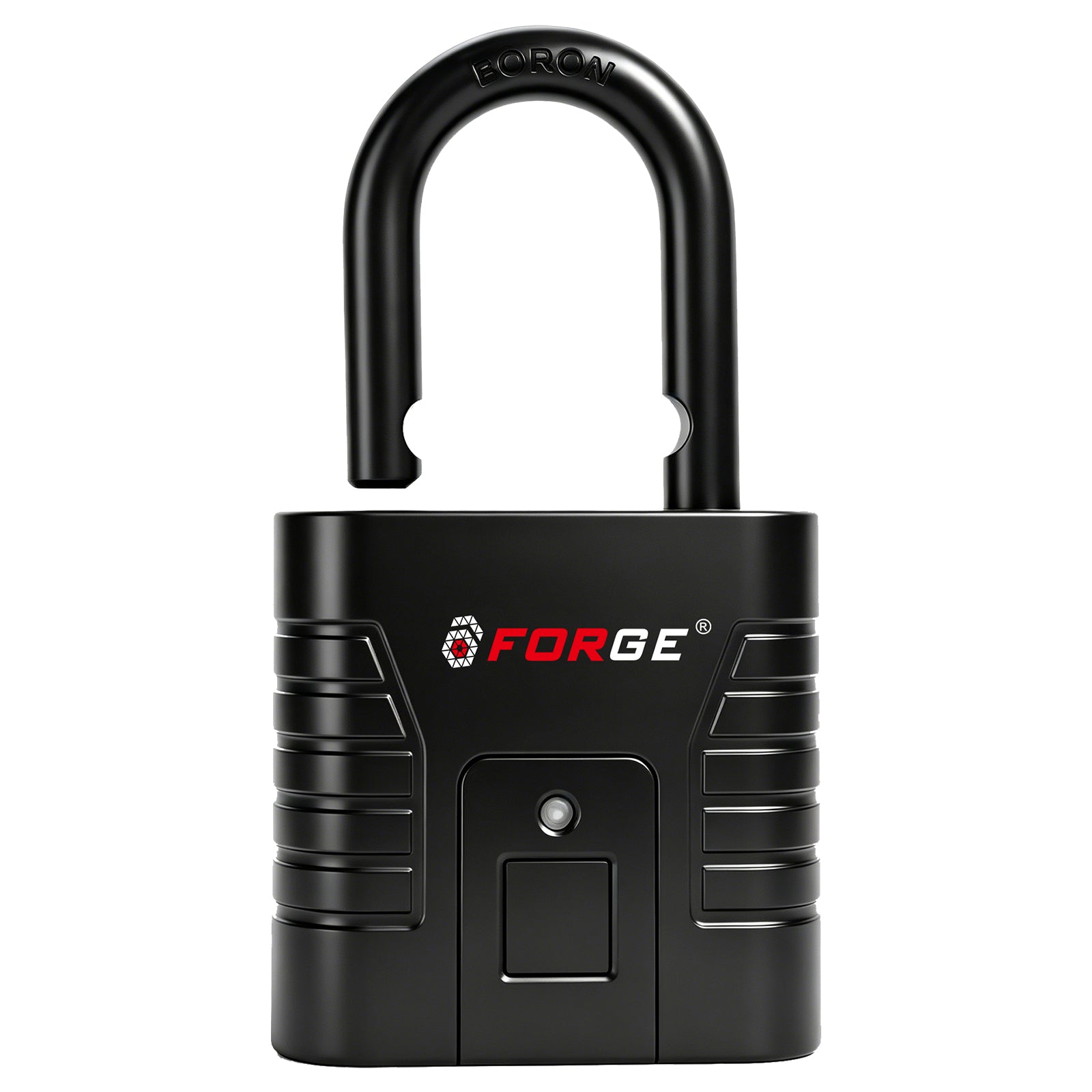 Forge Fingerprint Padlock, Unlock in Seconds – No App Needed Fingerprint Lock with All-Metal Build, Black 2 Pack