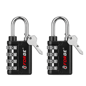 Forge Model Twin Guard HW-03, Dual-Access TSA Approved Lock - Heavy-Duty for Pelican Case, Toolbox, Suitcase, Camping. Black 2 Pack