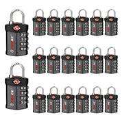 Forge Model Atlas 17019 Heavy Duty TSA Lock, 4-Digit & Open Alert, for Pelican Case, Gun Case, Locker (Black, 20-Pack )