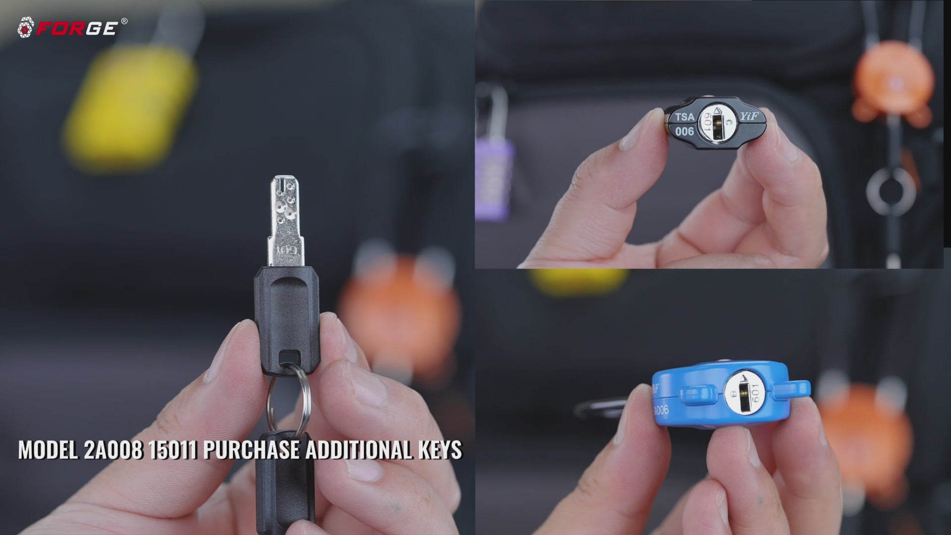 Forge TSA Key Lock Keys , OX Series & Koala Series, 4 packs