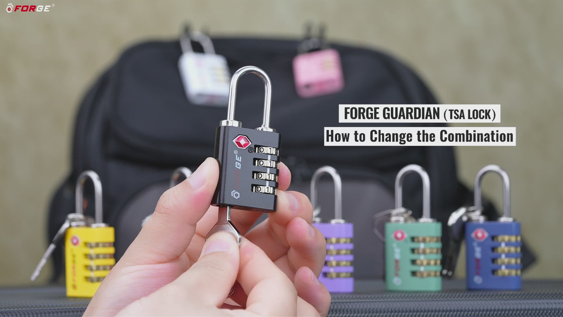 TSA-Approved Dual-Access Luggage Lock | Key or 4D Combo - Forge