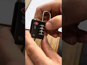 New431B_Dual-Opening TSA Approved Luggage Lock: Key or Combination Access, Heavy Duty. 2 balckLocks