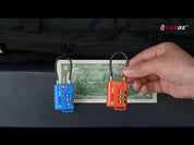 Candados para equipaje Forge aprobados por la TSA con diales de fácil lectura, color naranja, paquete de 4. Garantía de por vida.